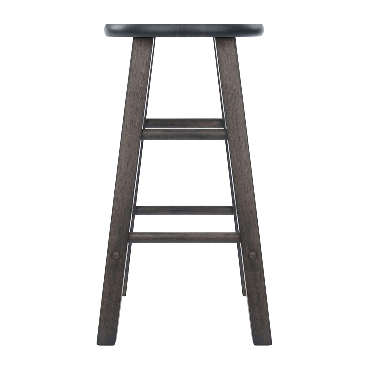 Winsome Element 24in Solid Wood Bar Stool Set, 2 Piece, Oyster Gray (Open Box)