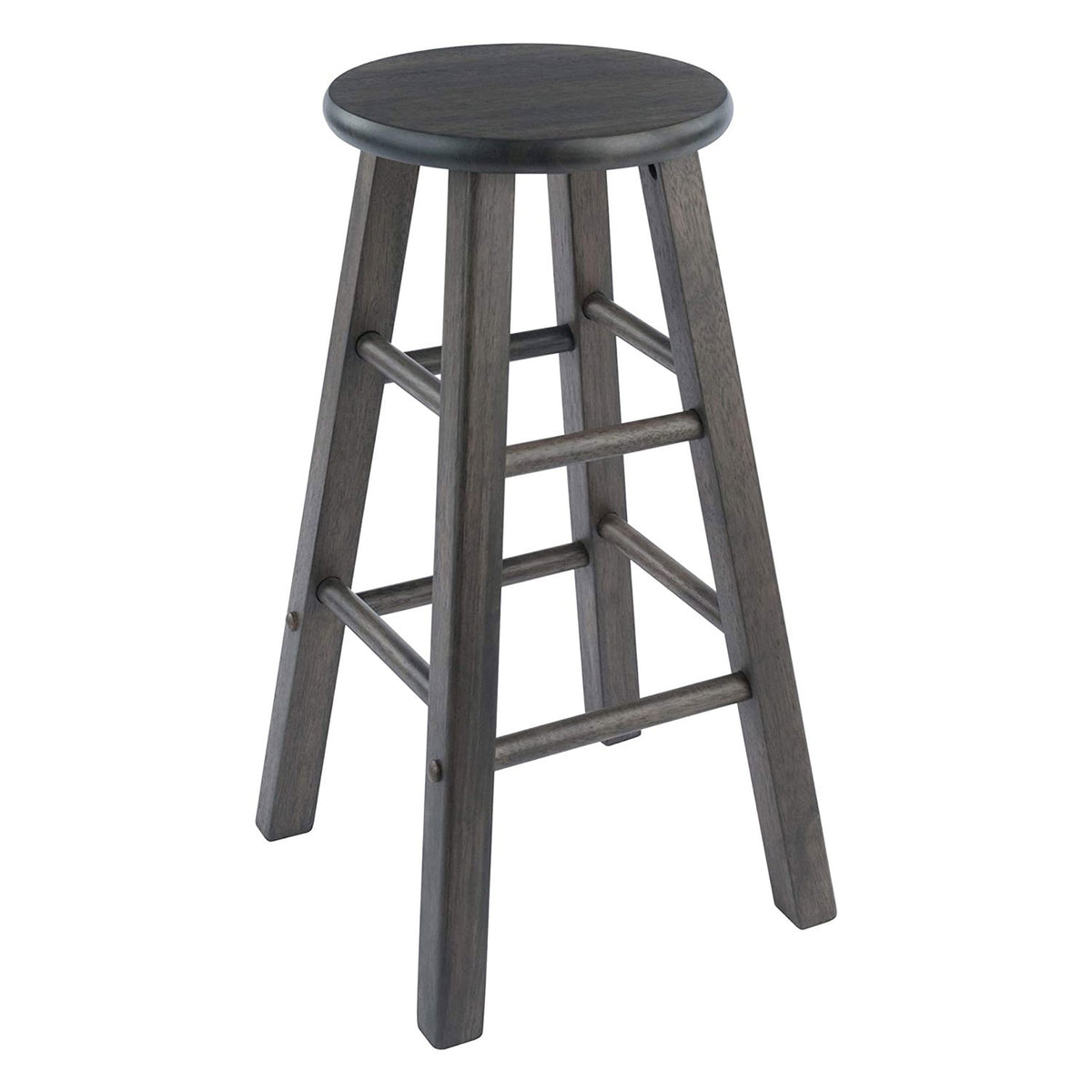 Winsome Element 24in Solid Wood Bar Stool Set, 2 Piece, Oyster Gray (Open Box)