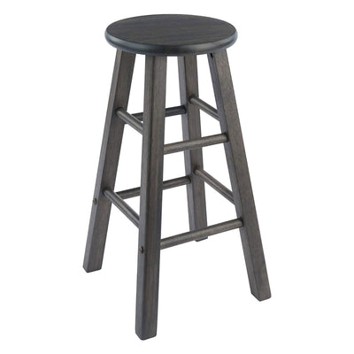 Winsome Element 24" Wood Counter Bar Stool Set, 2 Piece, Oyster Gray (4 Pack)