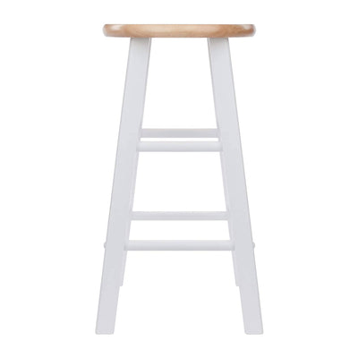 Winsome Element 23.86 Inch Solid Wood Counter Bar Stool Set, White (4 Pack)