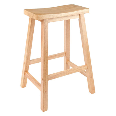 Winsome Satori 24 Inch Kitchen Solid Wooden Counter Bar Stool, Natural (4 Pack)