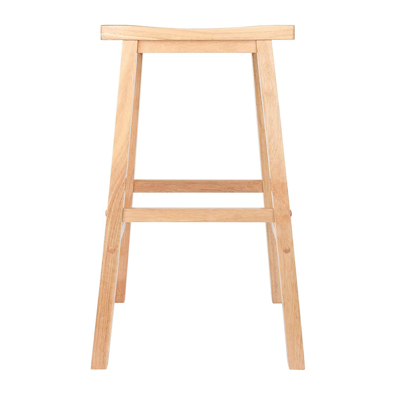 Winsome Satori 29" Tall Solid Wooden Counter Bar Stool, Natural (3 Pack)
