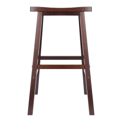Winsome Satori 29 Inch Tall Home Kitchen Solid Wooden Counter Bar Stool, Walnut