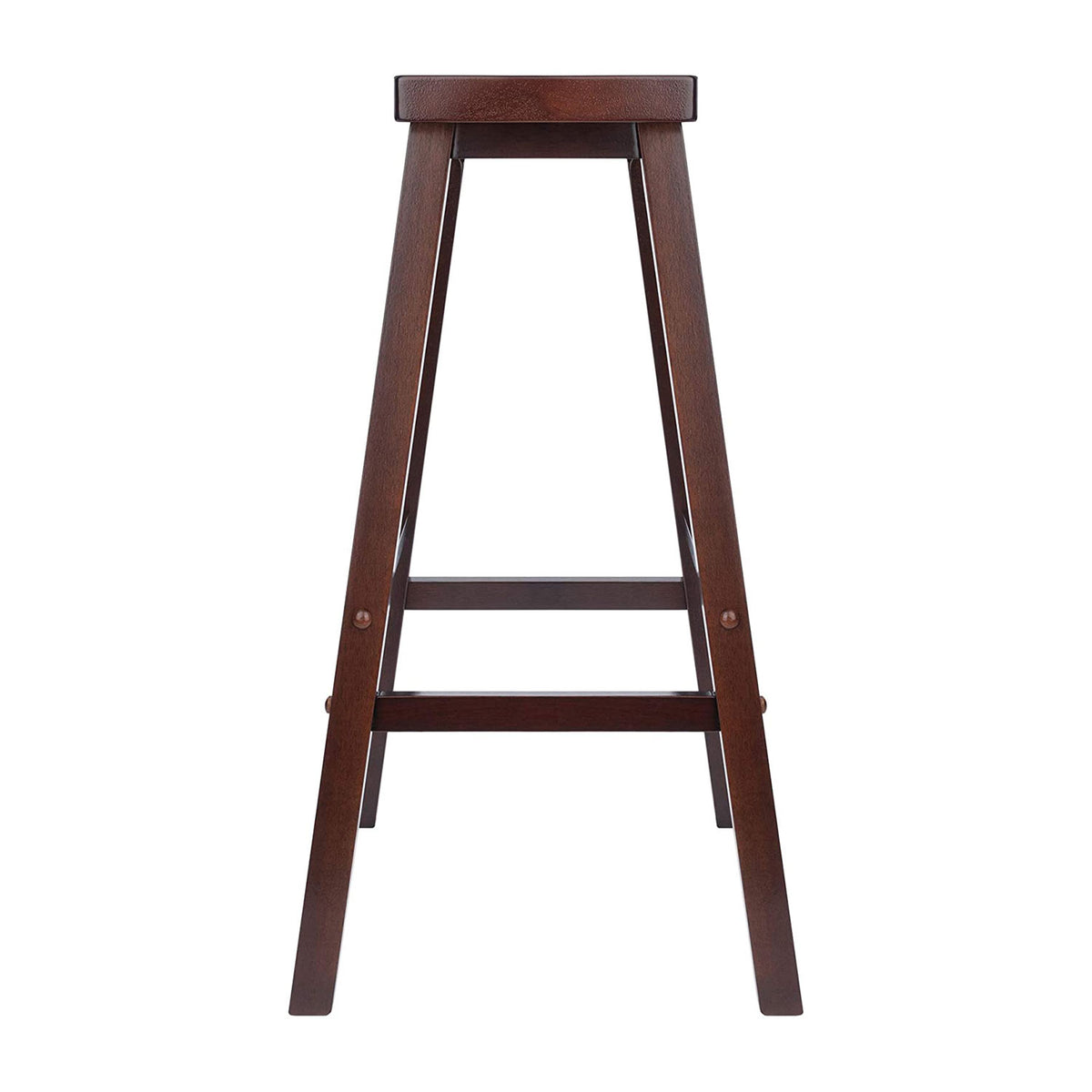 Winsome Satori 29" Tall Home Solid Wooden Counter Bar Stool, Walnut (Open Box)