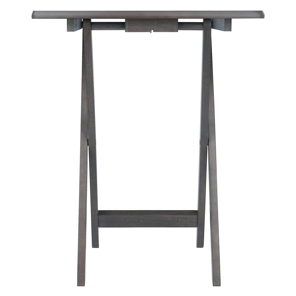 Winsome Dorian 5 Piece TV Snack Tray Set with Storage Stand, Gray (Used) - VMInnovations