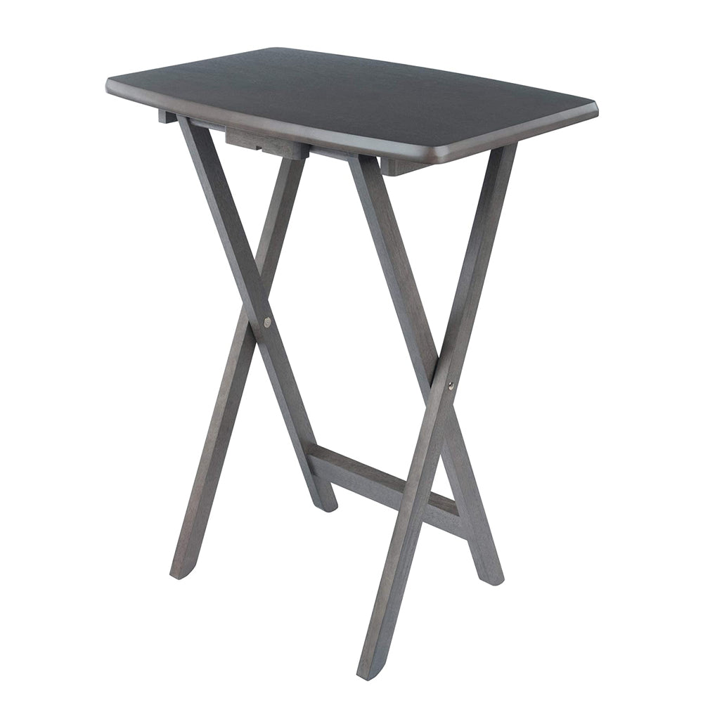Winsome Dorian 5 Piece TV Snack Tray Set with Storage Stand, Gray (Used) - VMInnovations