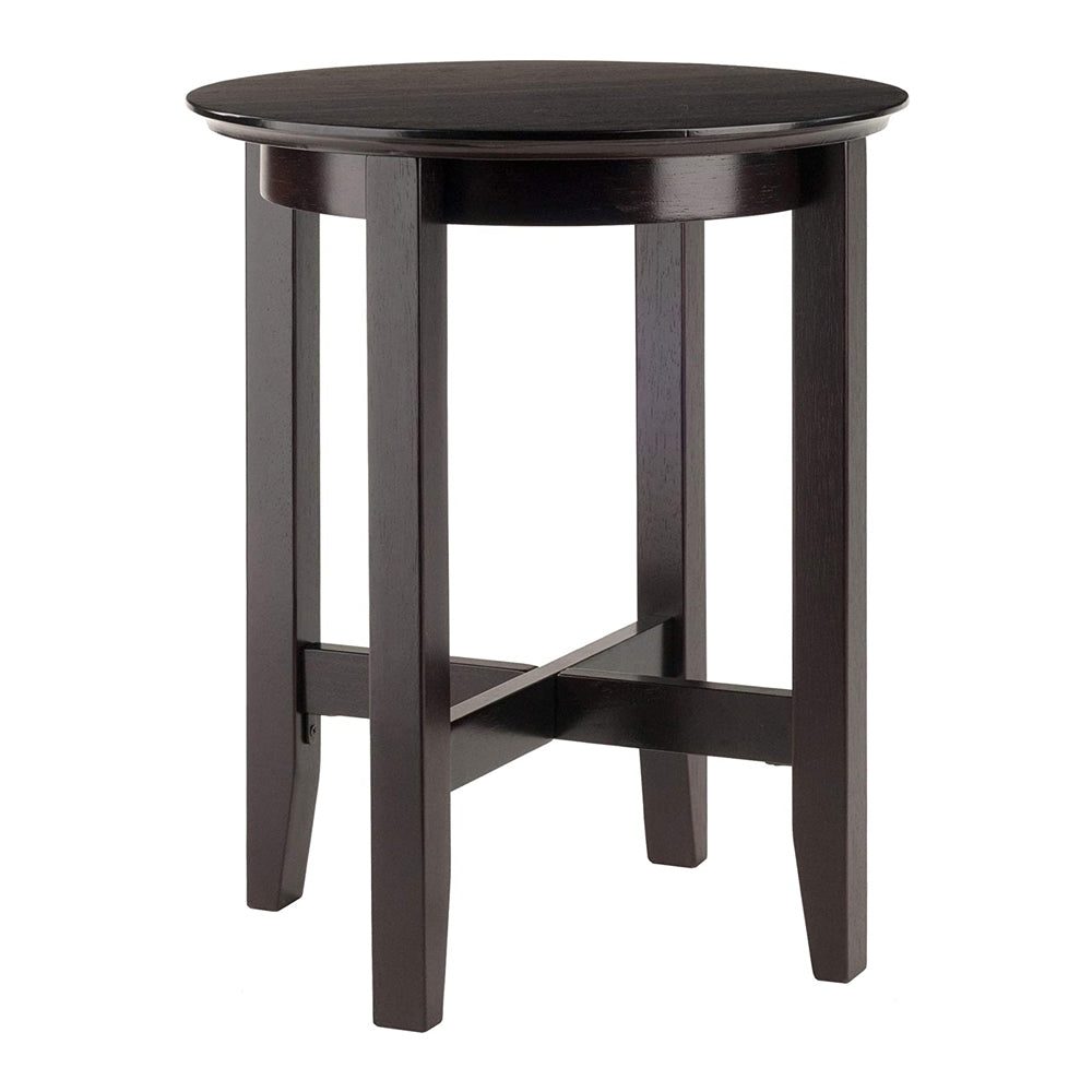 Winsome Toby Solid Wooden Round Home Accent Side End Table, Espresso (Open Box)