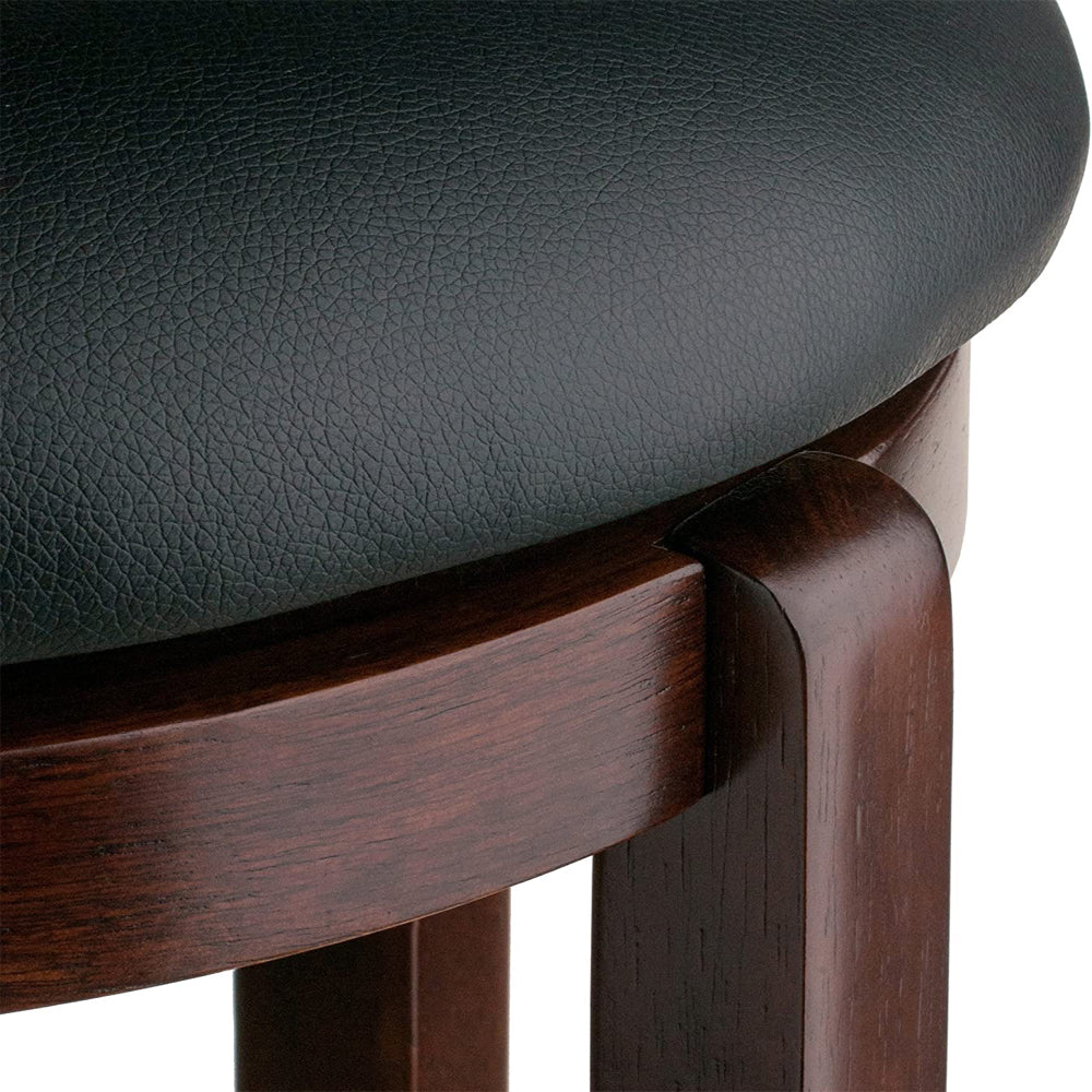 Winsome Walcott 24" Tall Home Swivel Wooden Counter Bar Stool, Walnut (Open Box)