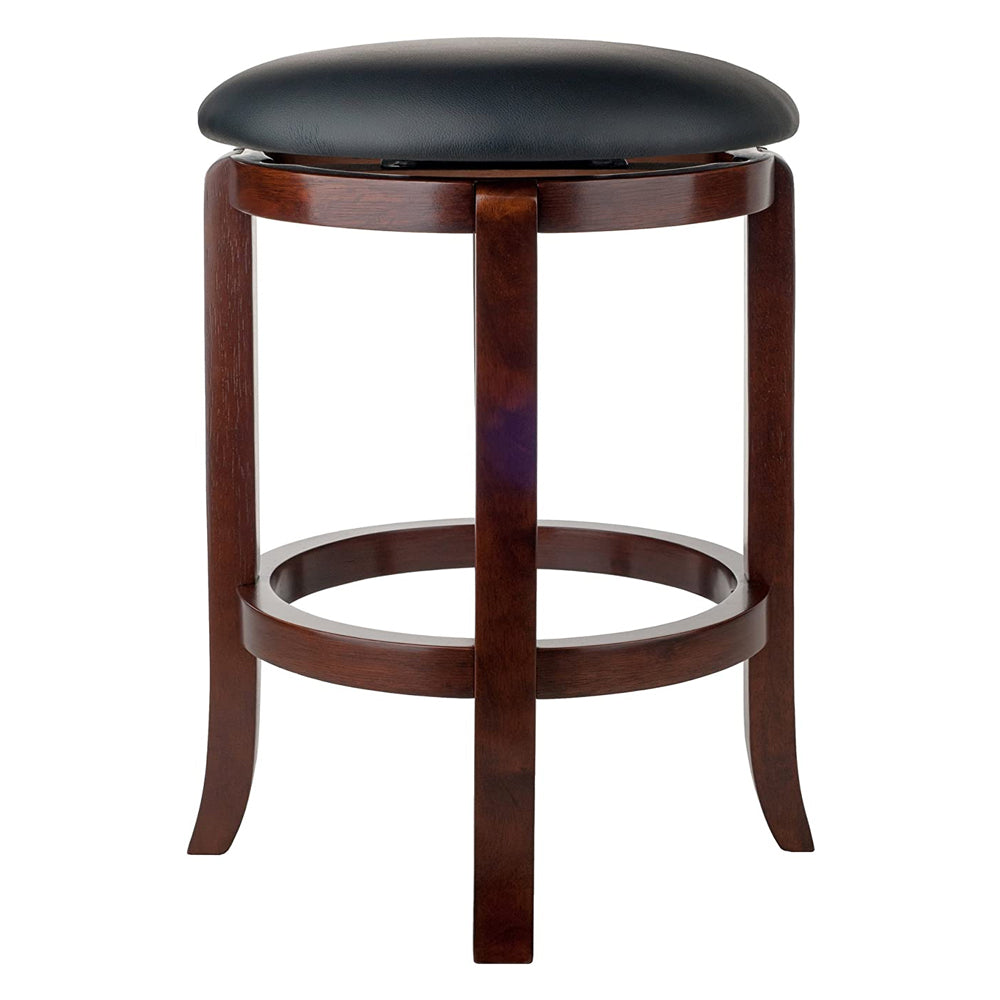 Winsome Walcott 24" Tall Home Swivel Wooden Counter Bar Stool, Walnut (Open Box)