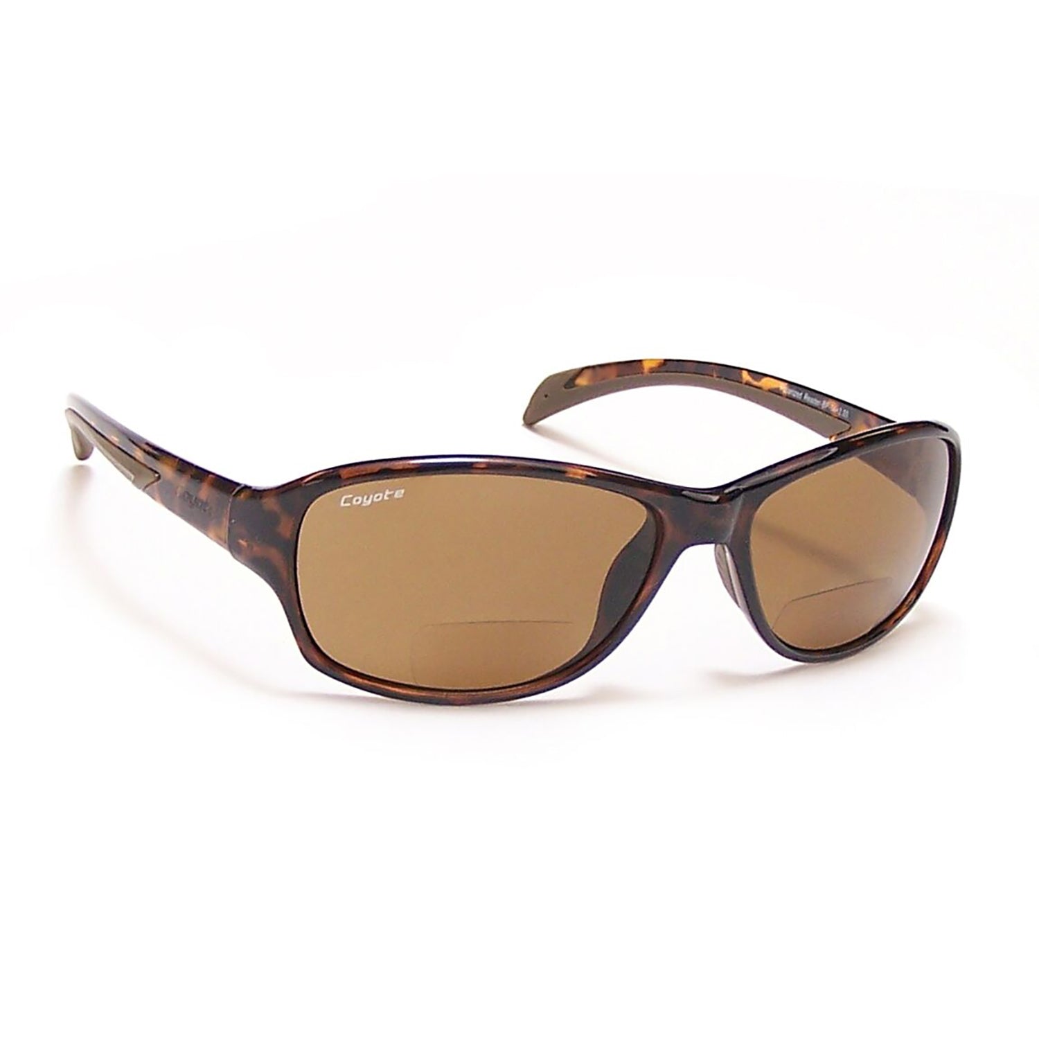 Coyote Eyewear +1.50 Polarized Reader Sunglasses, Tortoise & Brown (Open Box)