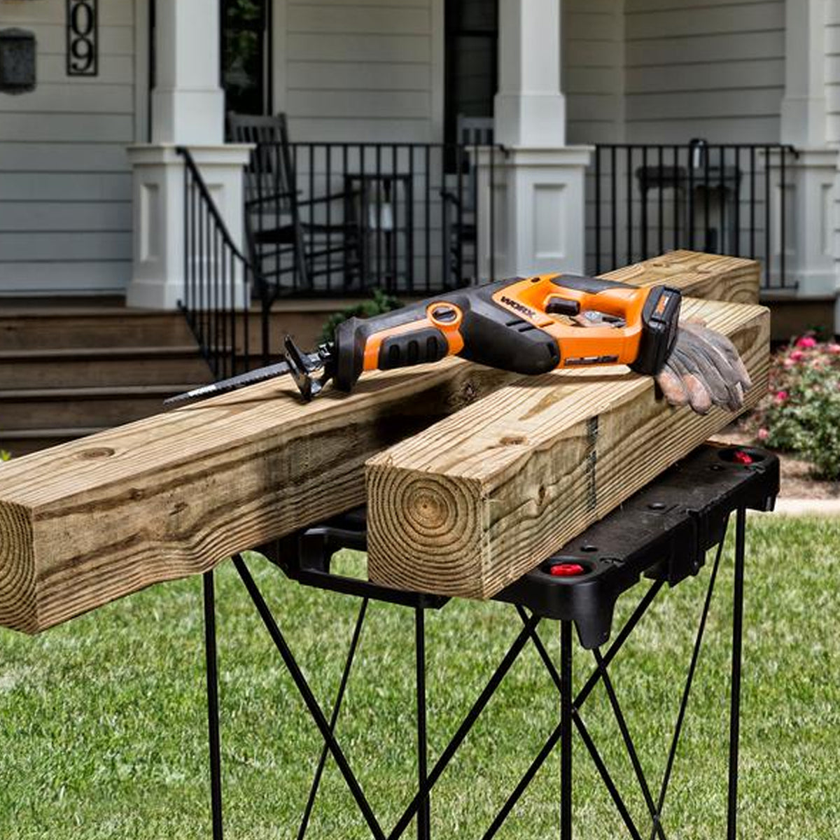 Worx 20 Volt Cordless Electric Powershare Reciprocating Saw LED Light (Open Box)