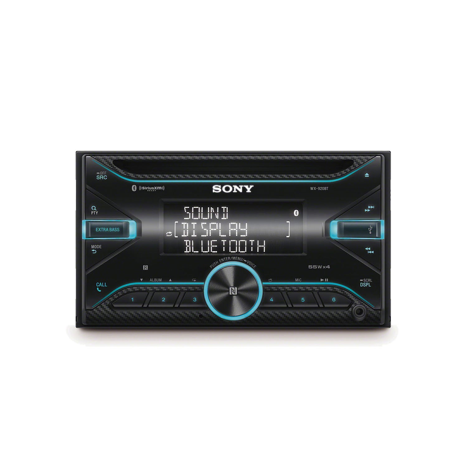 Sony WX920BT Dashboard CD Receiver with Dual Bluetooth and Voice Control, Black