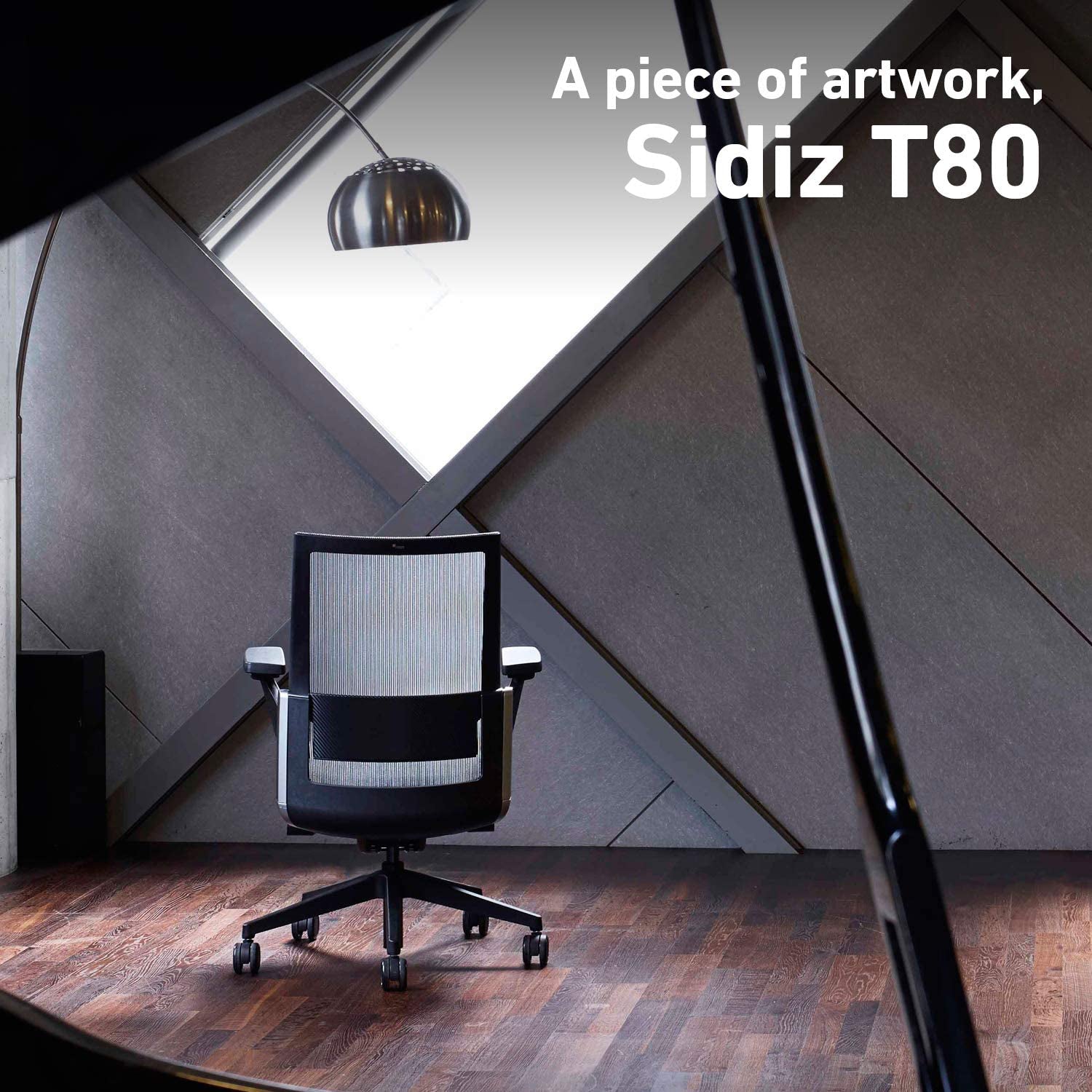 SIDIZ T80 Adjustable Ergonomic Office Desk Chair with Lumbar Support, Dark Grey - VMInnovations