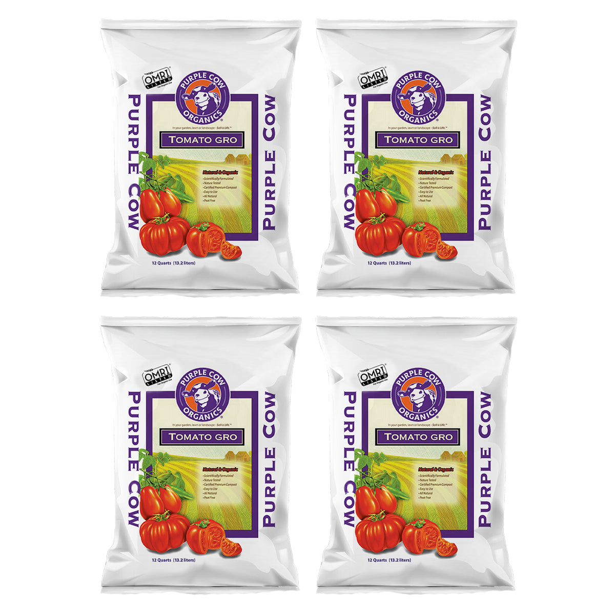 Purple Cow Organics Tomato Gro All Natural Activated Compost Plant Food (4 Pack)
