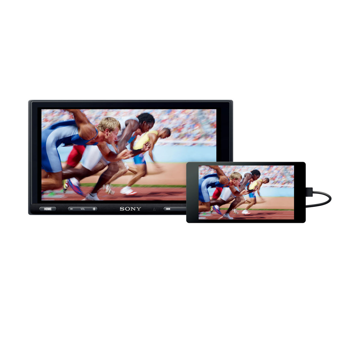 Sony XAVAX5500 6.95 Inch Double DIN Bluetooth Media Receiver with Weblink Cast