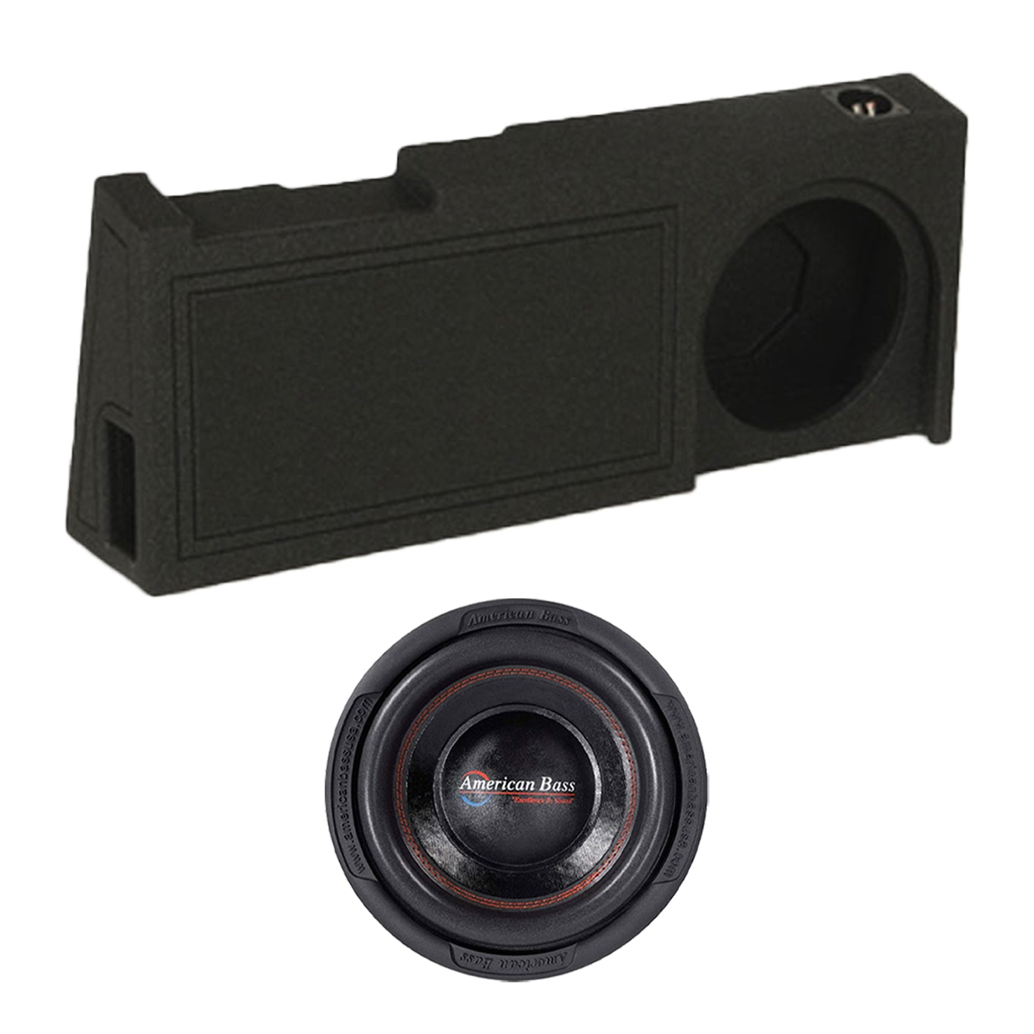 American Bass XO 1044 10 Inch 600 Watt Subwoofer Speaker with GM Chevy Enclosure
