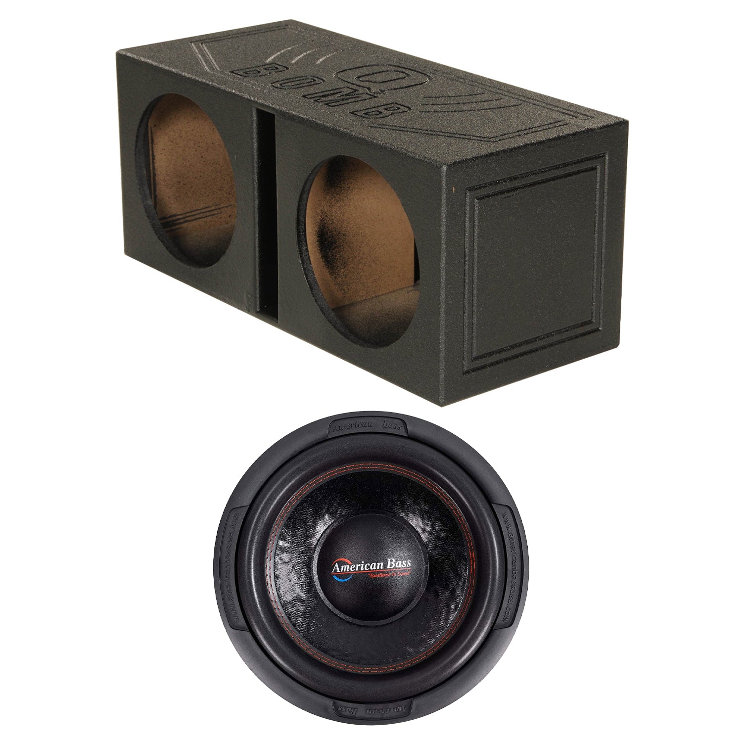 American Bass XFL1244 12" 1000 Watt Subwoofer Speaker with Dual Enclosure Box - VMInnovations