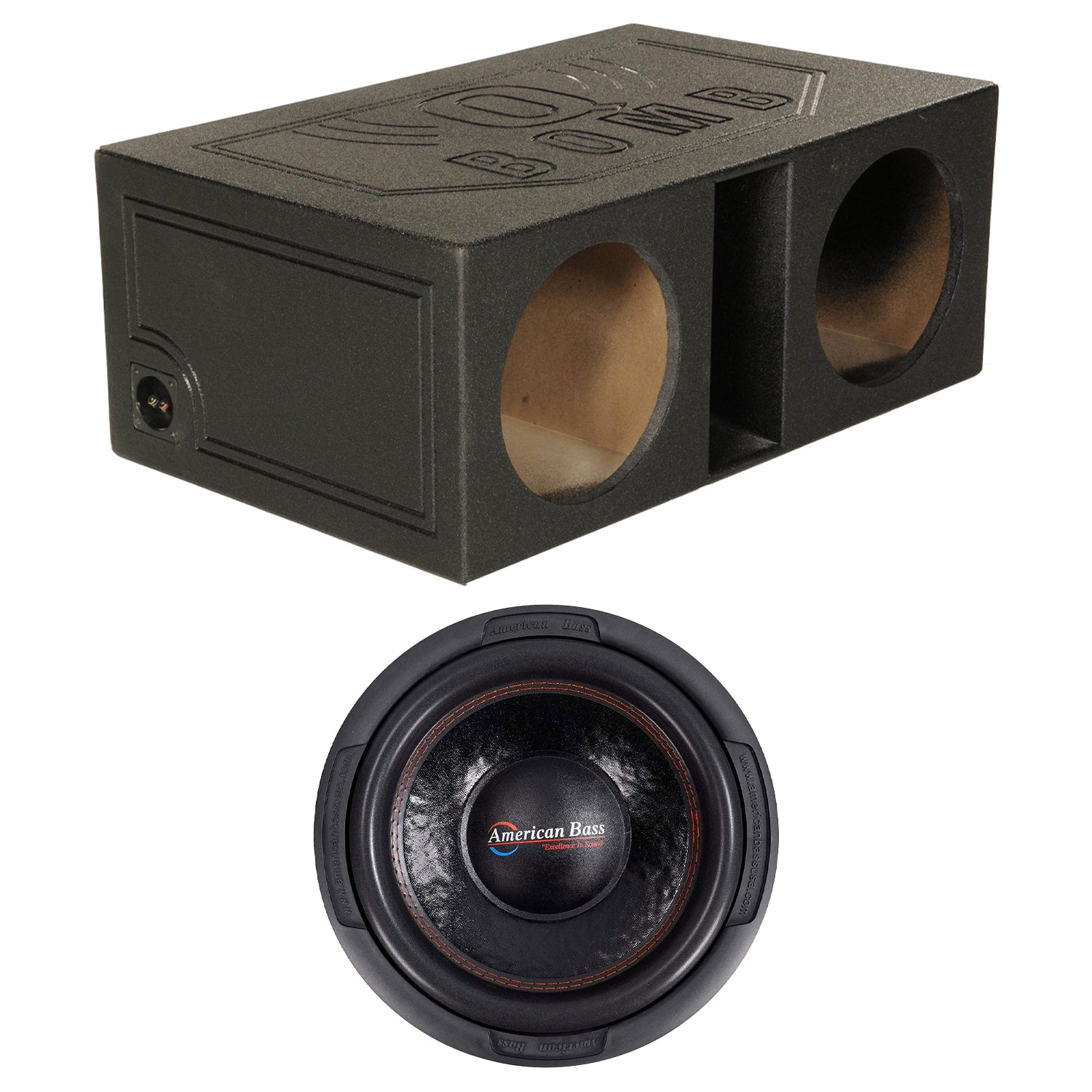 American Bass XD 1244 12 Inch 1000 Watt Subwoofer Speaker with Dual Enclosure Box