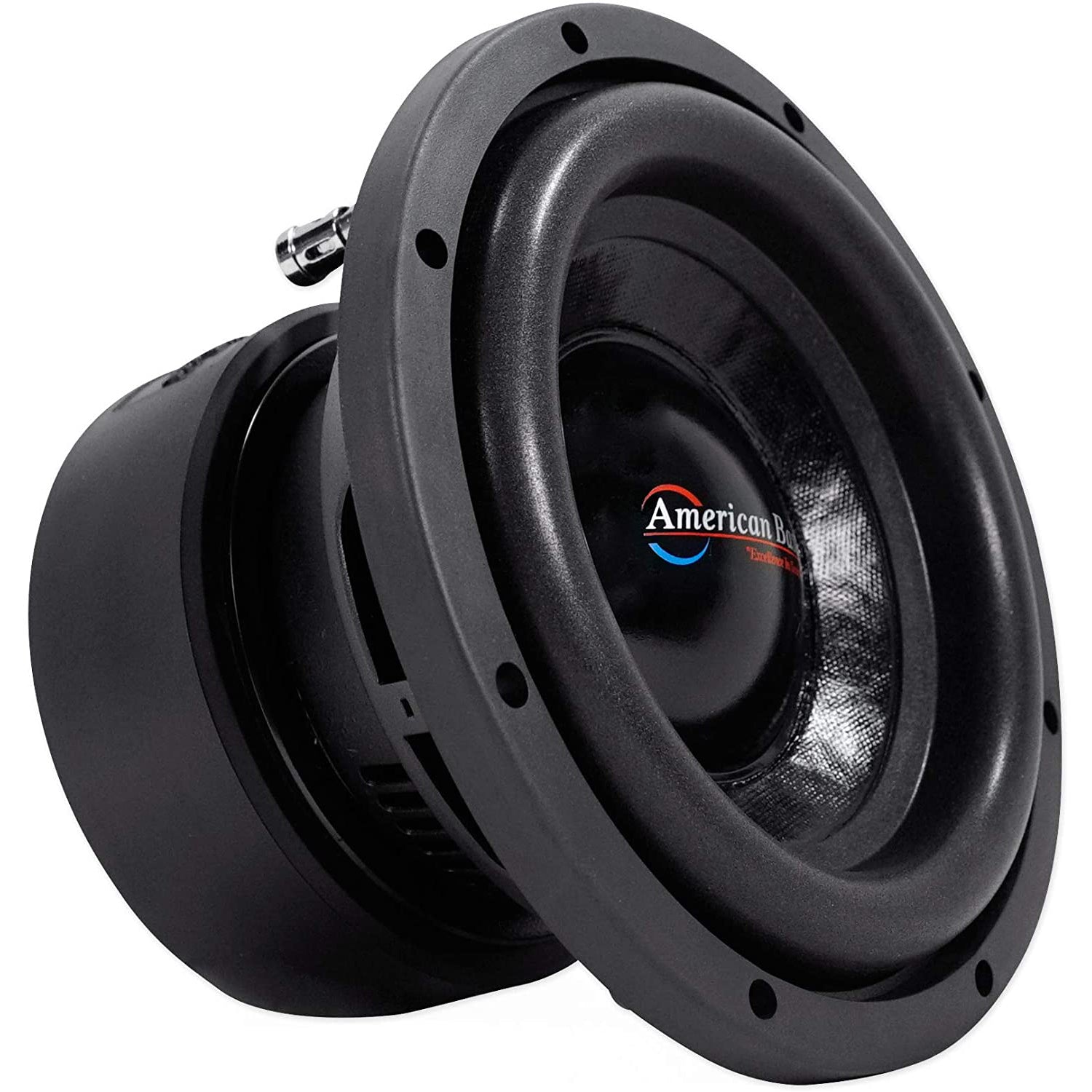 American Bass XD 844 8 Inch Dual 600 Watt Subwoofer Speaker with Enclosure Box - VMInnovations