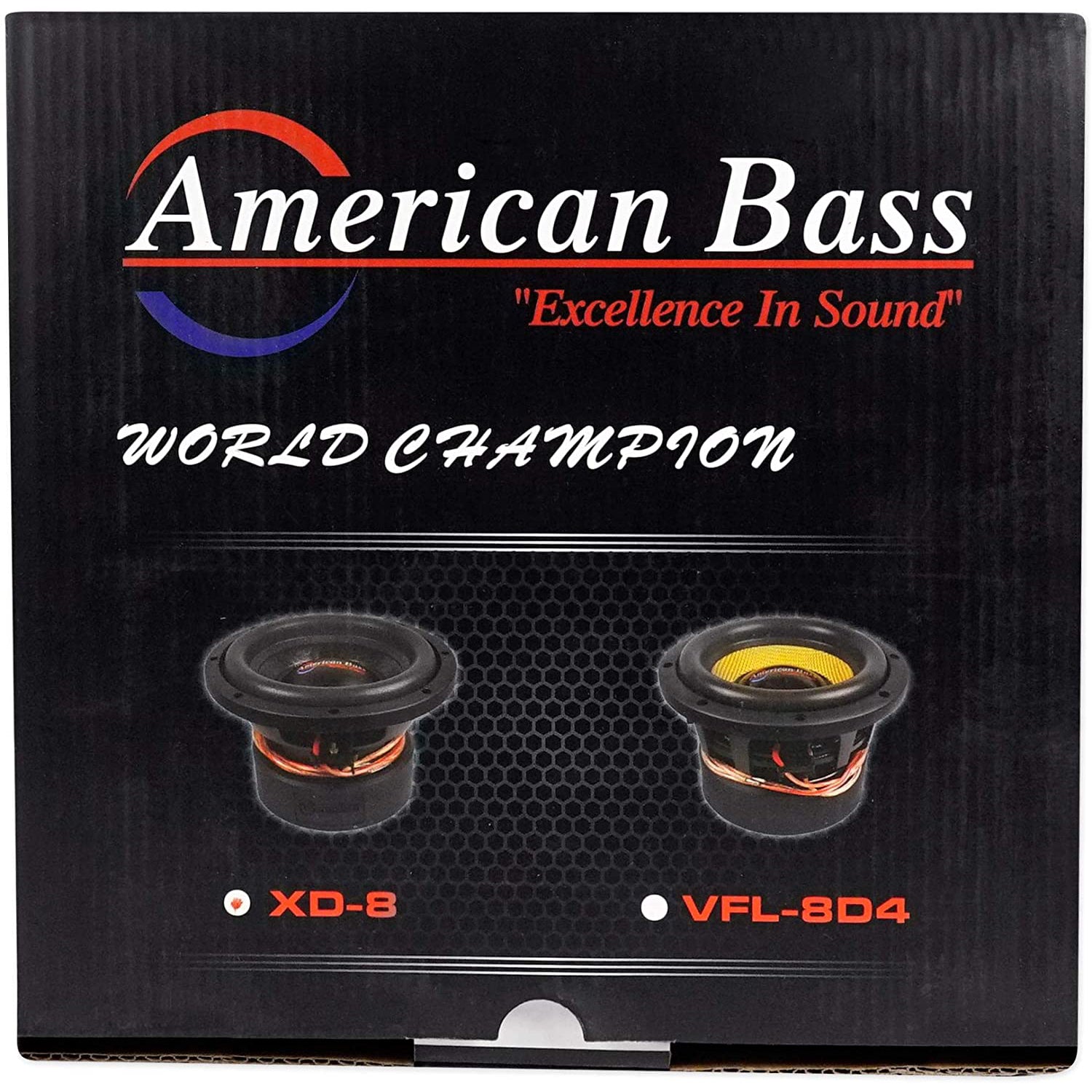 American Bass XD 844 8 Inch Dual 600 Watt Subwoofer Speaker with Enclosure Box - VMInnovations