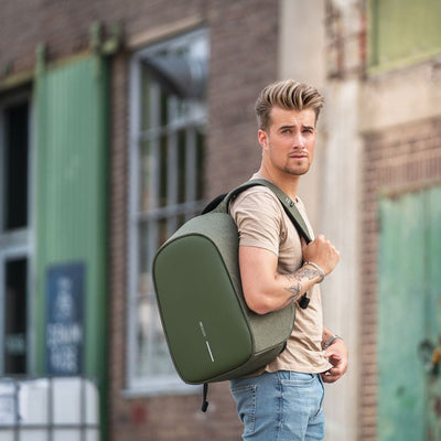 XD Design Bobby Hero Regular Anti Theft Travel Laptop Backpack w/USB Port, Green