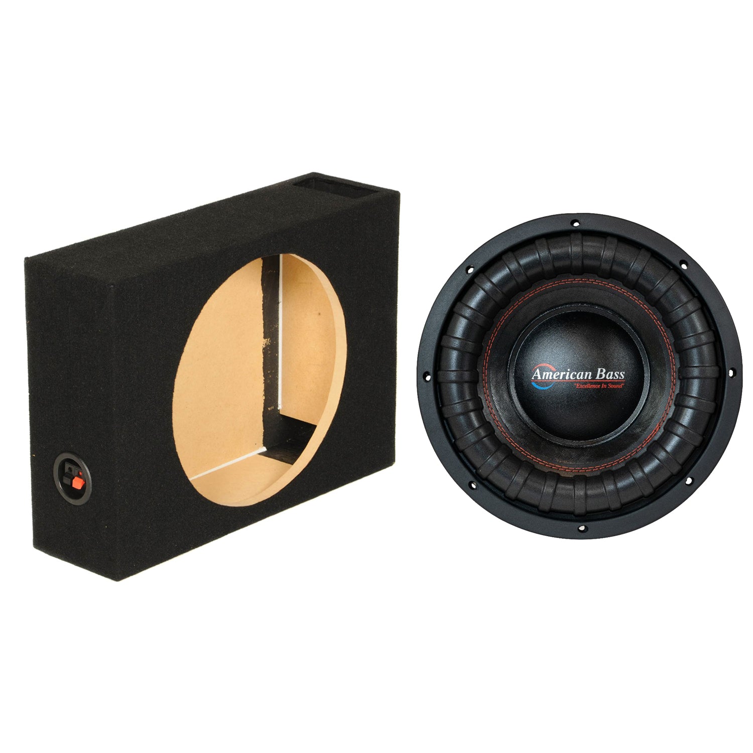 American Bass XFL 1044 10 Inch 2000 Watt Subwoofer Speaker with Vented Enclosure