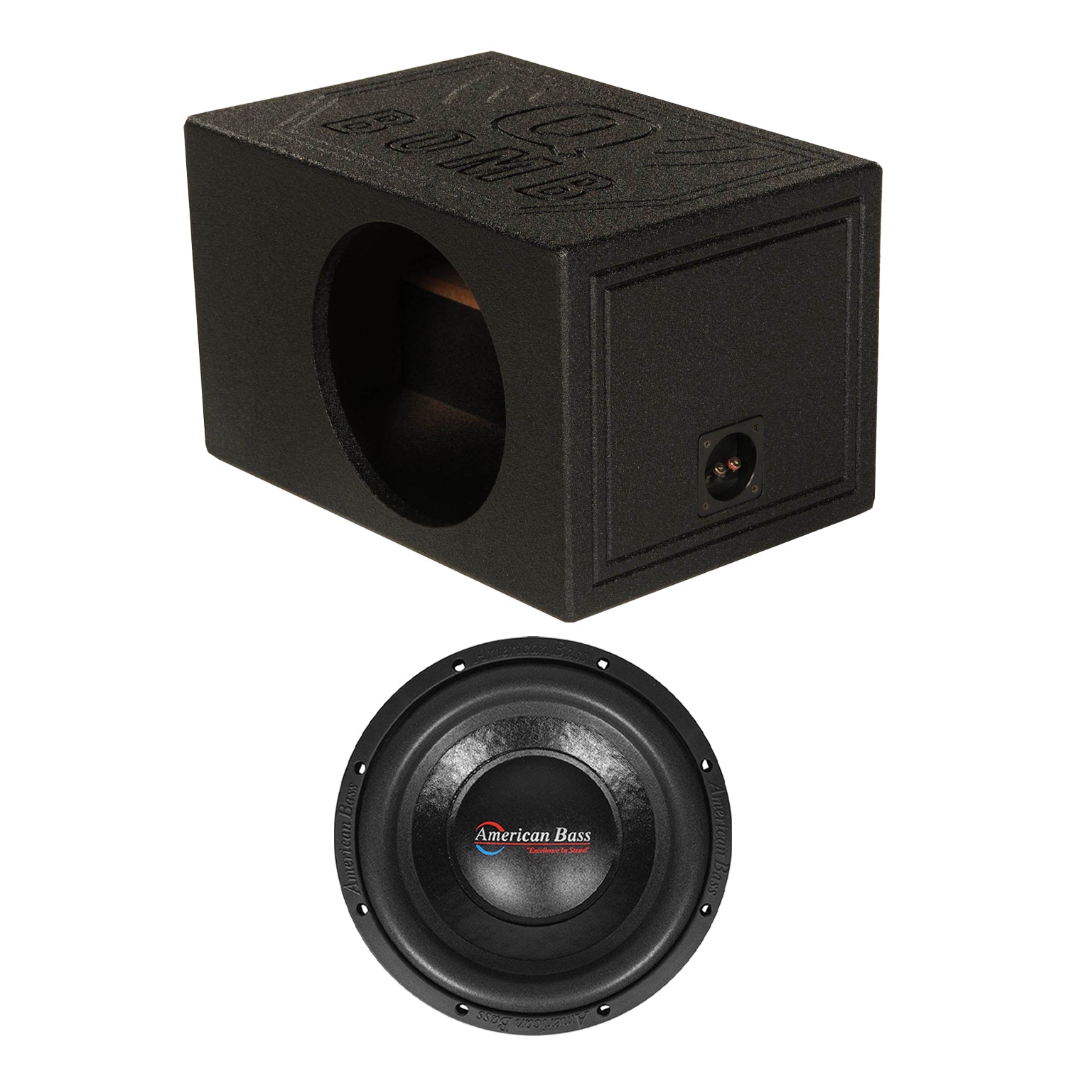 American Bass XO 1044 10 Inch 600 Watt Subwoofer Speaker with Vented Enclosure - VMInnovations