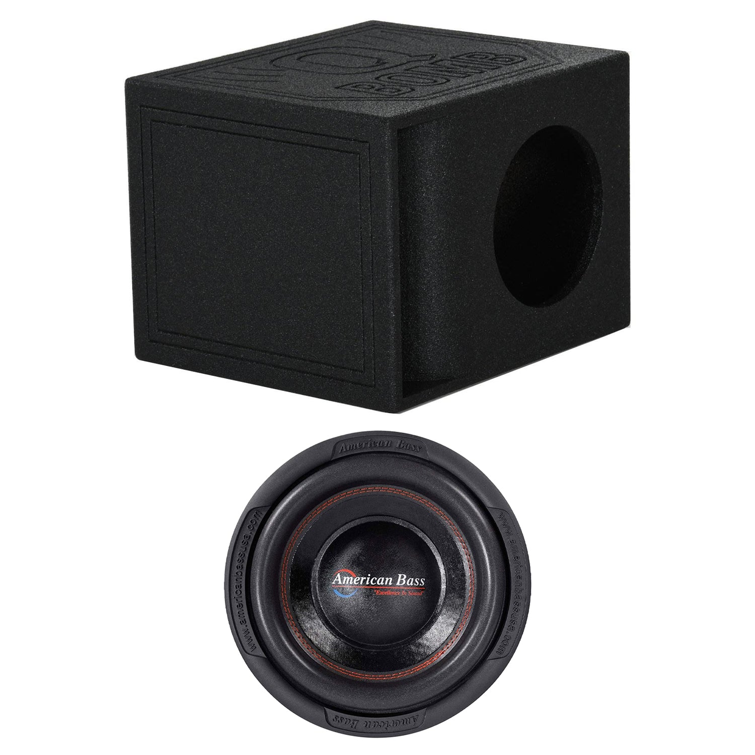 American Bass XR 12 D4 12 Inch 2400 Watt Subwoofer Speaker with Enclosure Box - VMInnovations