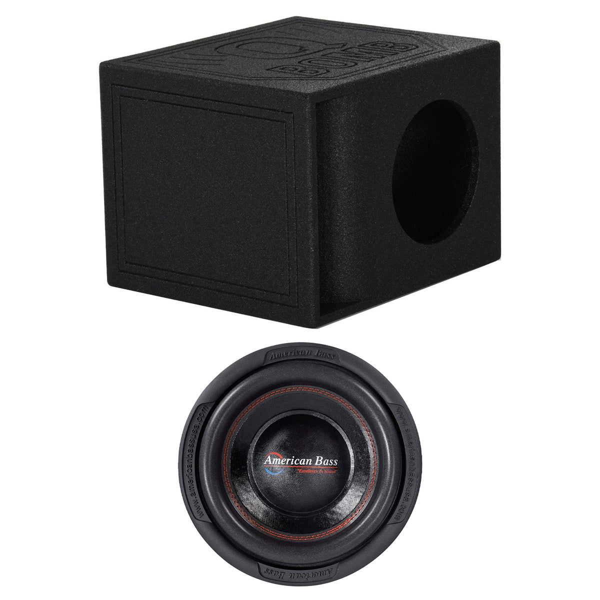 American Bass XR 12 D4 12 Inch 2400 Watt Subwoofer Speaker with Enclosure Box