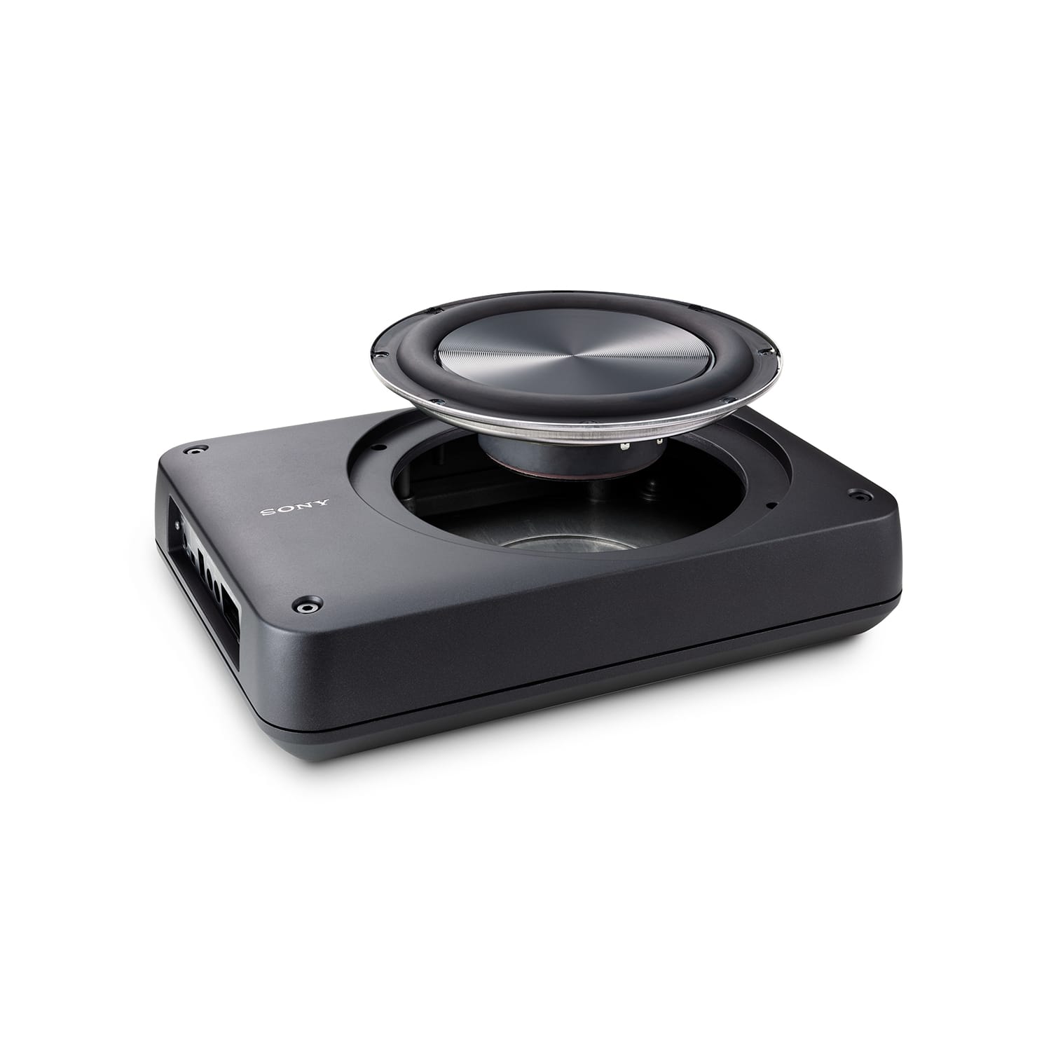 Sony 8 Inch Compact Powered Subwoofer & Soundstorm 8 Gauge Amplifier Wiring Kit - VMInnovations