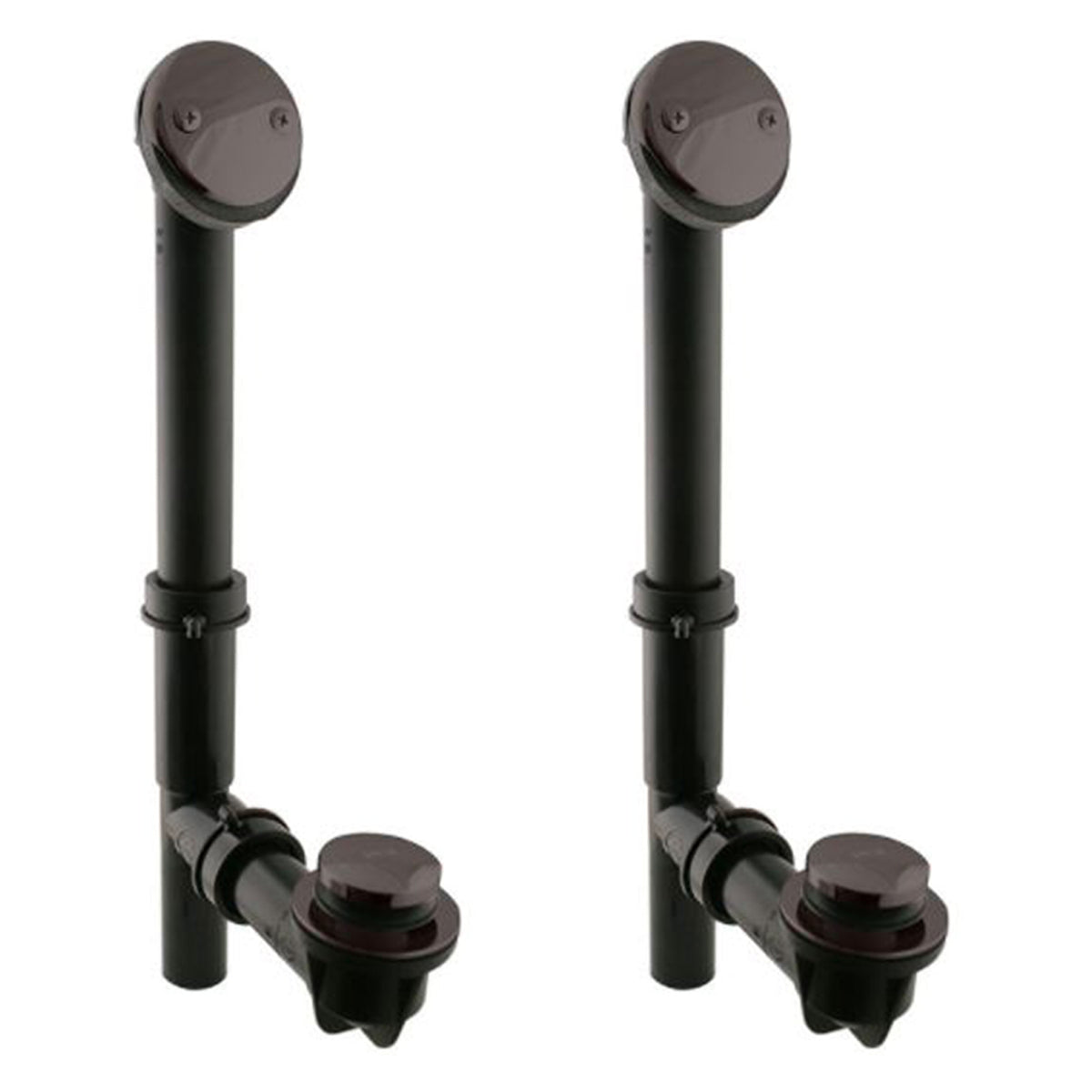Westbrass Y593144-12 1.5 Inch Tip Toe Bath Waste Drain Kit, Bronze (2 Pack)