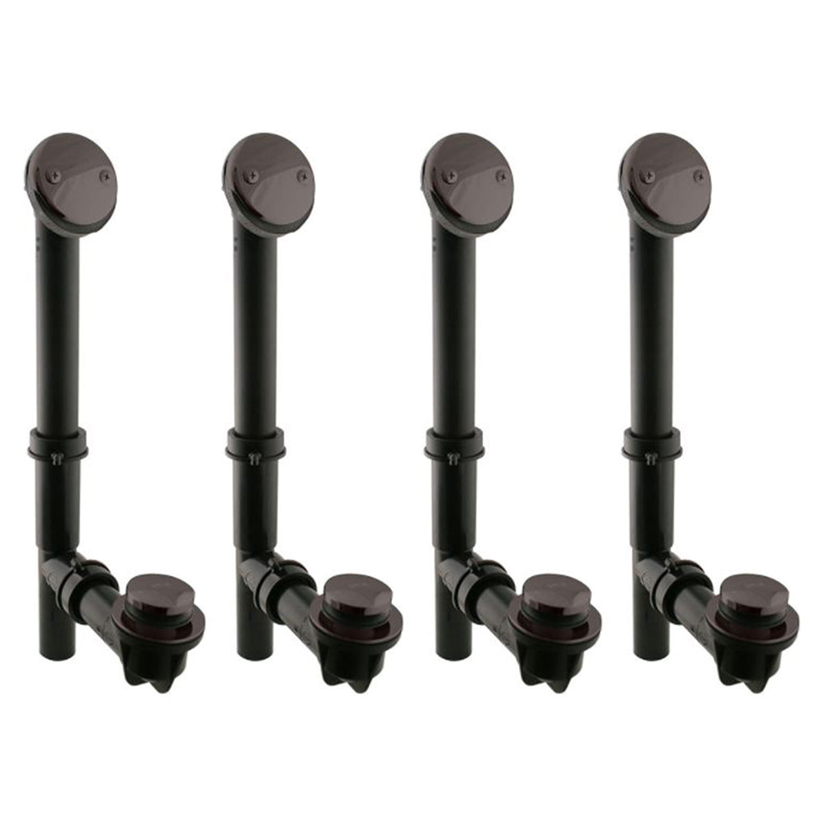 Westbrass Y593144-12 1.5 Inch Tip Toe Bath Waste Drain Kit, Bronze (4 Pack)