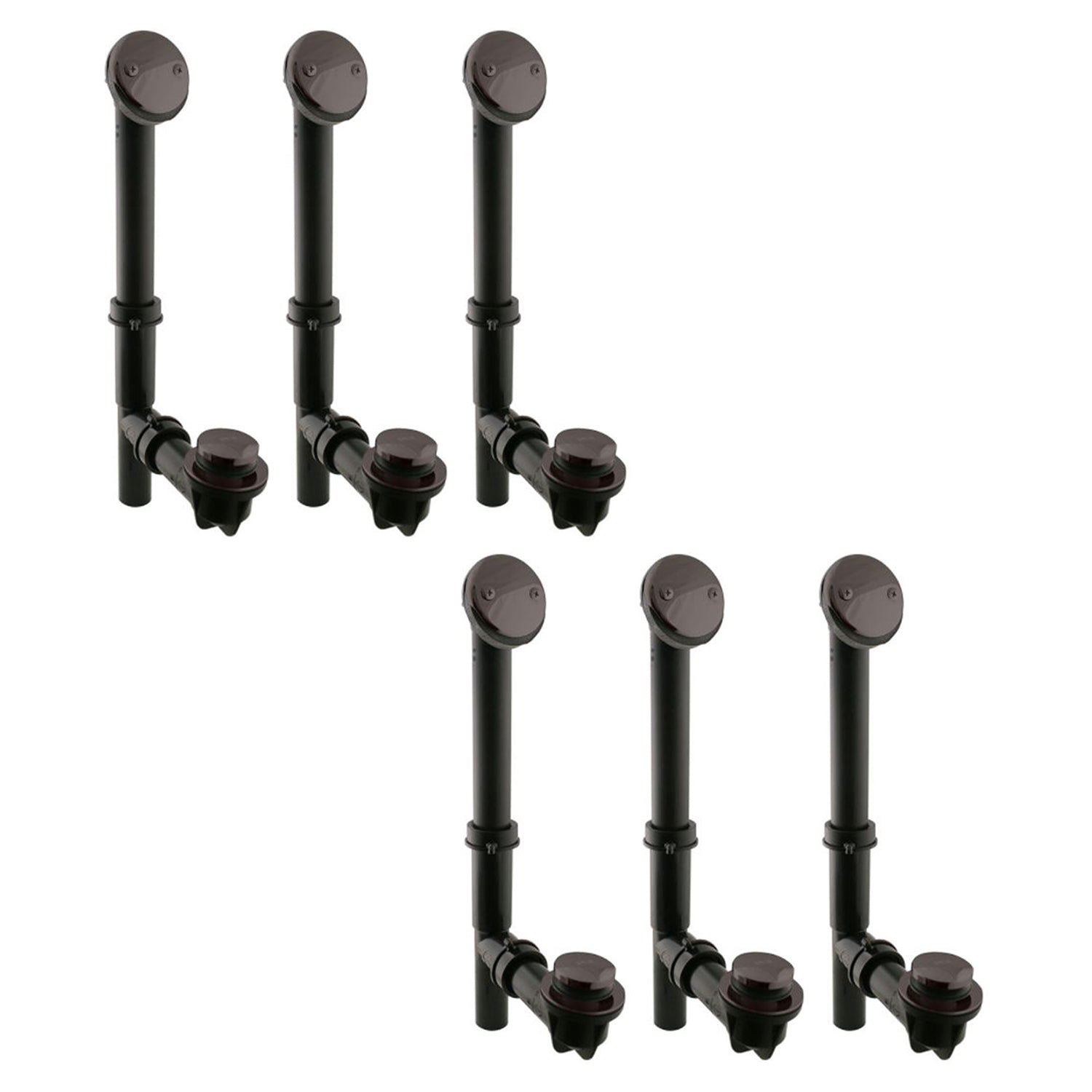Westbrass Y593144-12 1.5 Inch Tip Toe Bath Waste Drain Kit, Bronze (6 Pack)