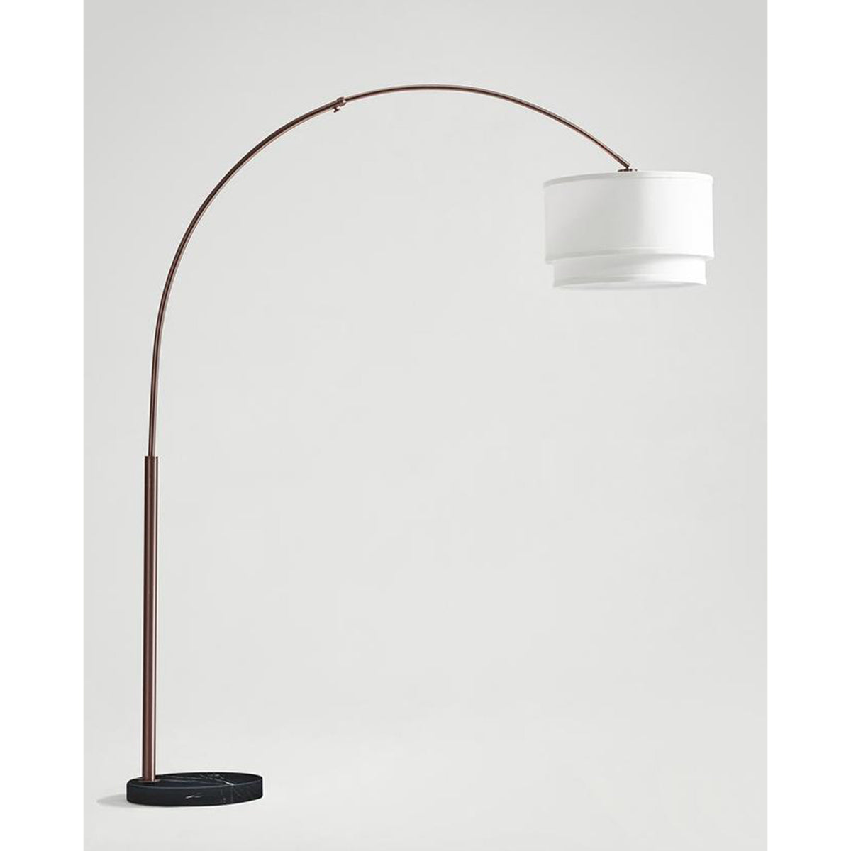 Brightech Mason Arc Floor Lamp with Shade & LED Light Bulb, Bronze (For Parts)