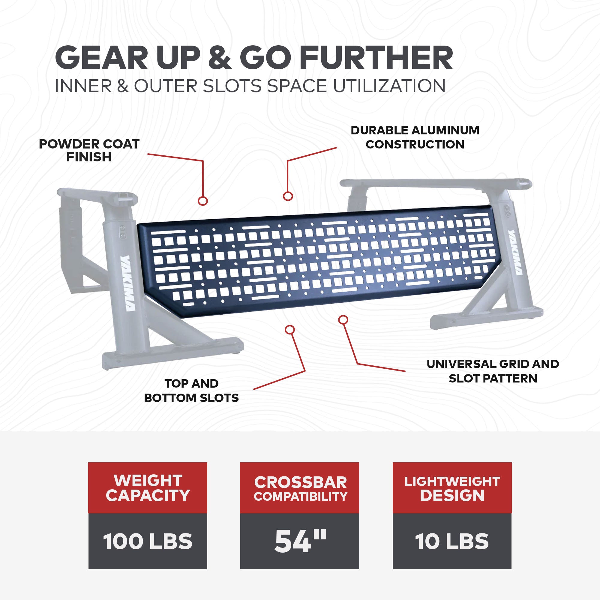 Yakima Mid Powder Coated Aluminum Molle Side Panel for OverHaul HD (Open Box)
