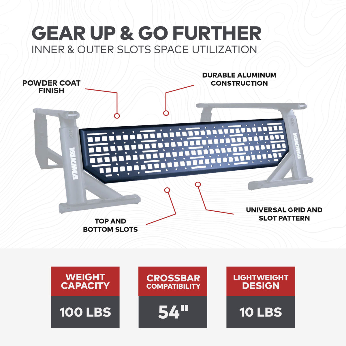 Yakima Mid Powder Coated Aluminum Molle Side Panel for OverHaul HD (Open Box)