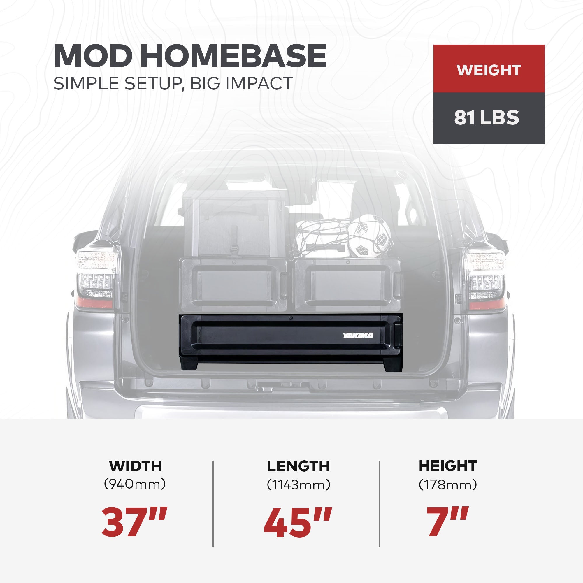Yakima MOD HomeBase XL Base Unit w/Internal Drawer Divider (Open Box) - VMInnovations