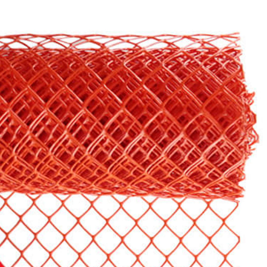 YardGard Barrier Fence with Diamond Grid Plastic for Animal Confinement, Red - VMInnovations