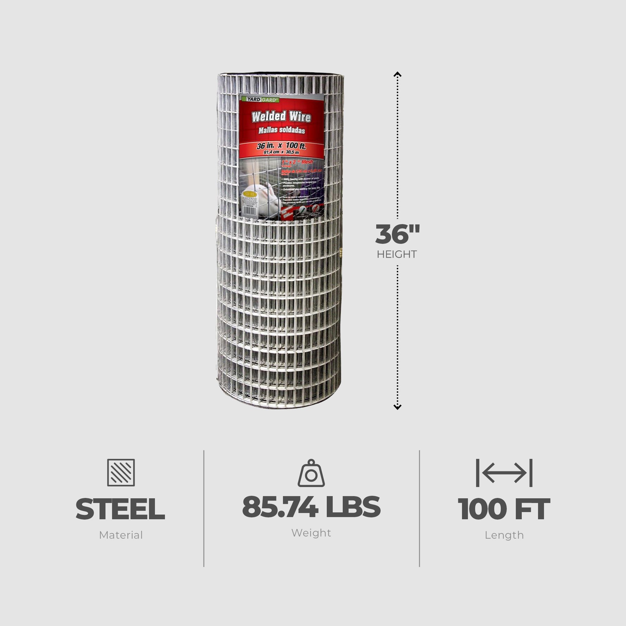 YardGard 14 Gauge Galvanized Welded Wire Fence for Lawn and Plant Care Products - VMInnovations