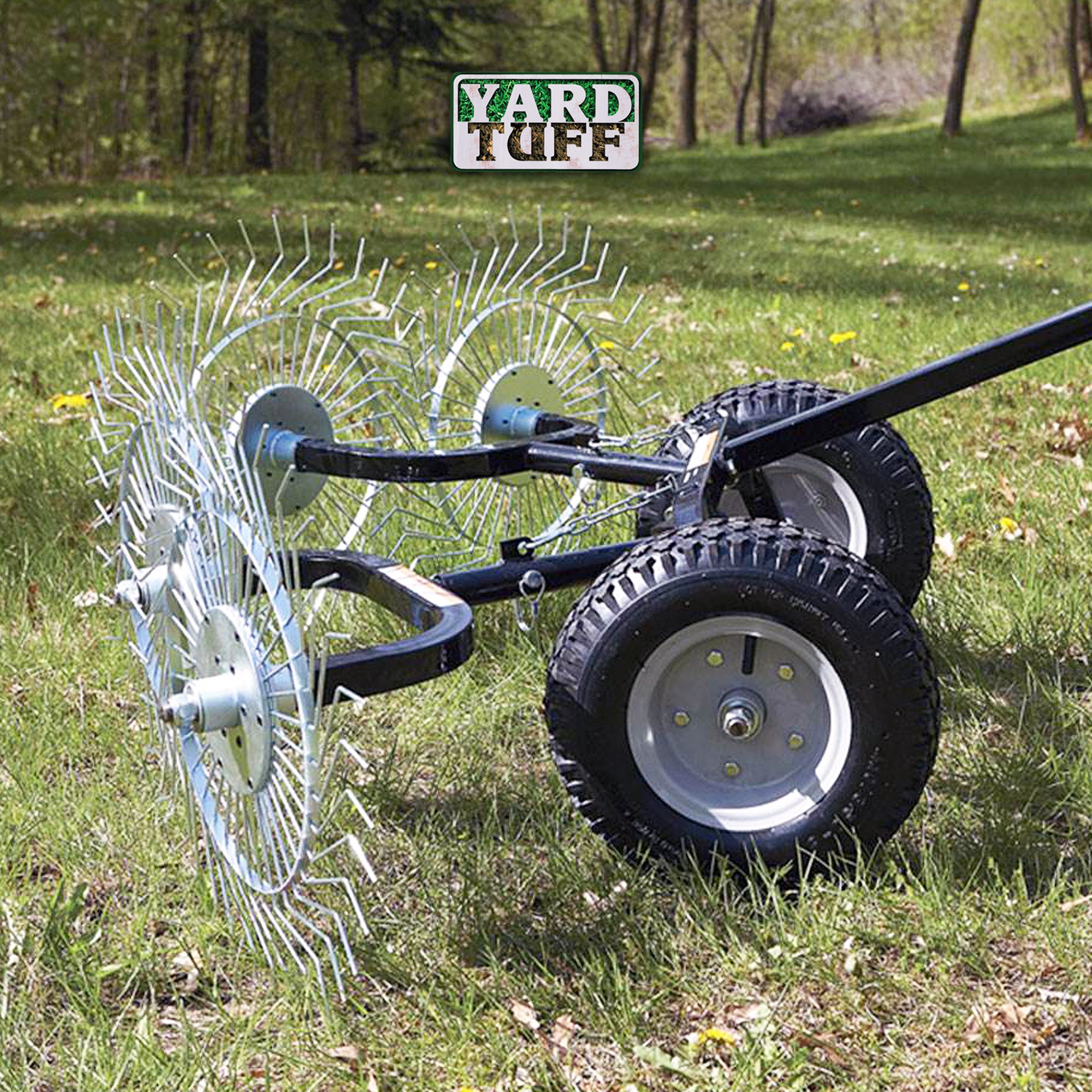 Yard Tuff 48" 4 Tine Reel Steel Durable Land Lawn Garden Acreage Rake (Used) - VMInnovations
