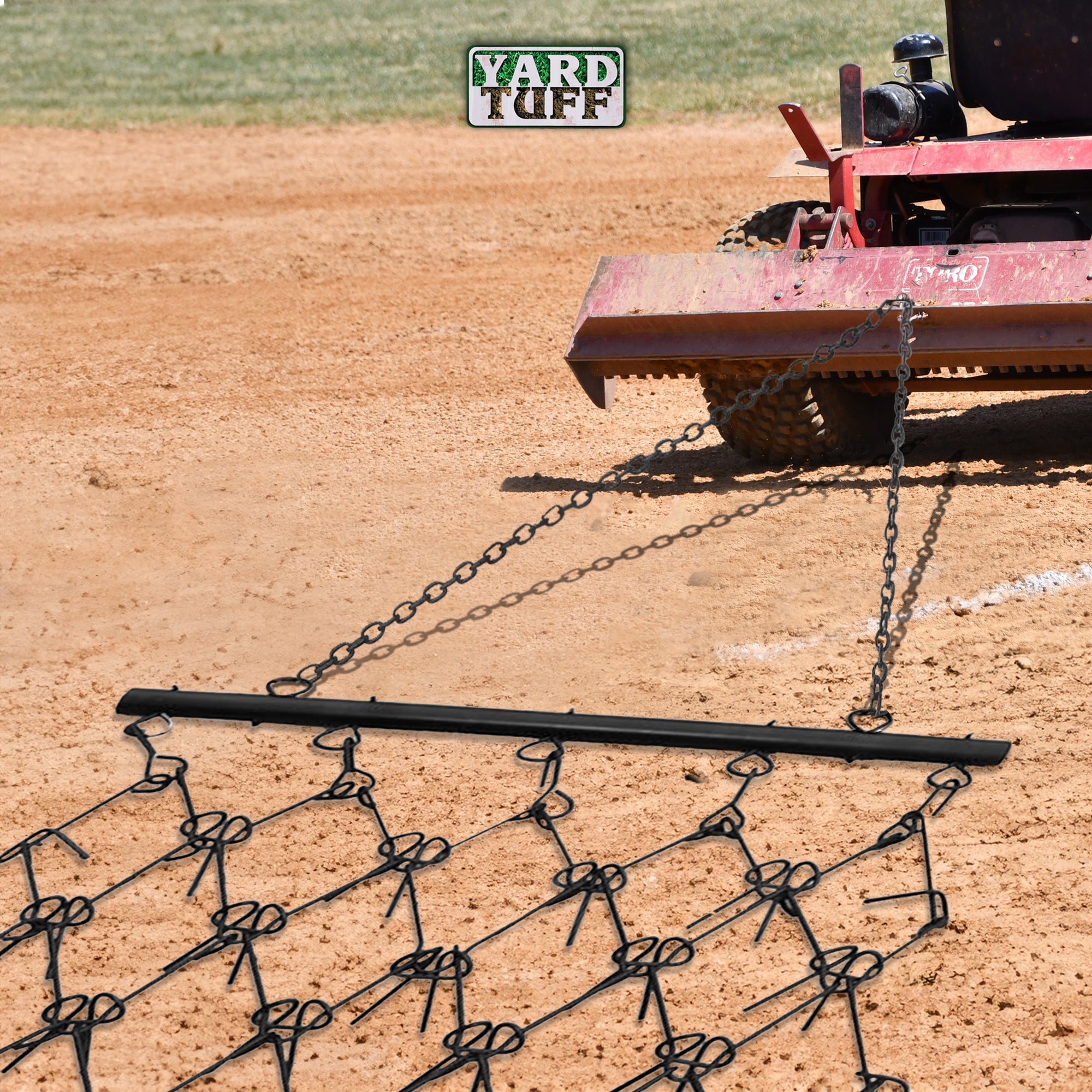 Yard Tuff 4 x 4 Ft Lawn, Garden, & Driveway Steel Attachment Landscape Drag Tool - VMInnovations