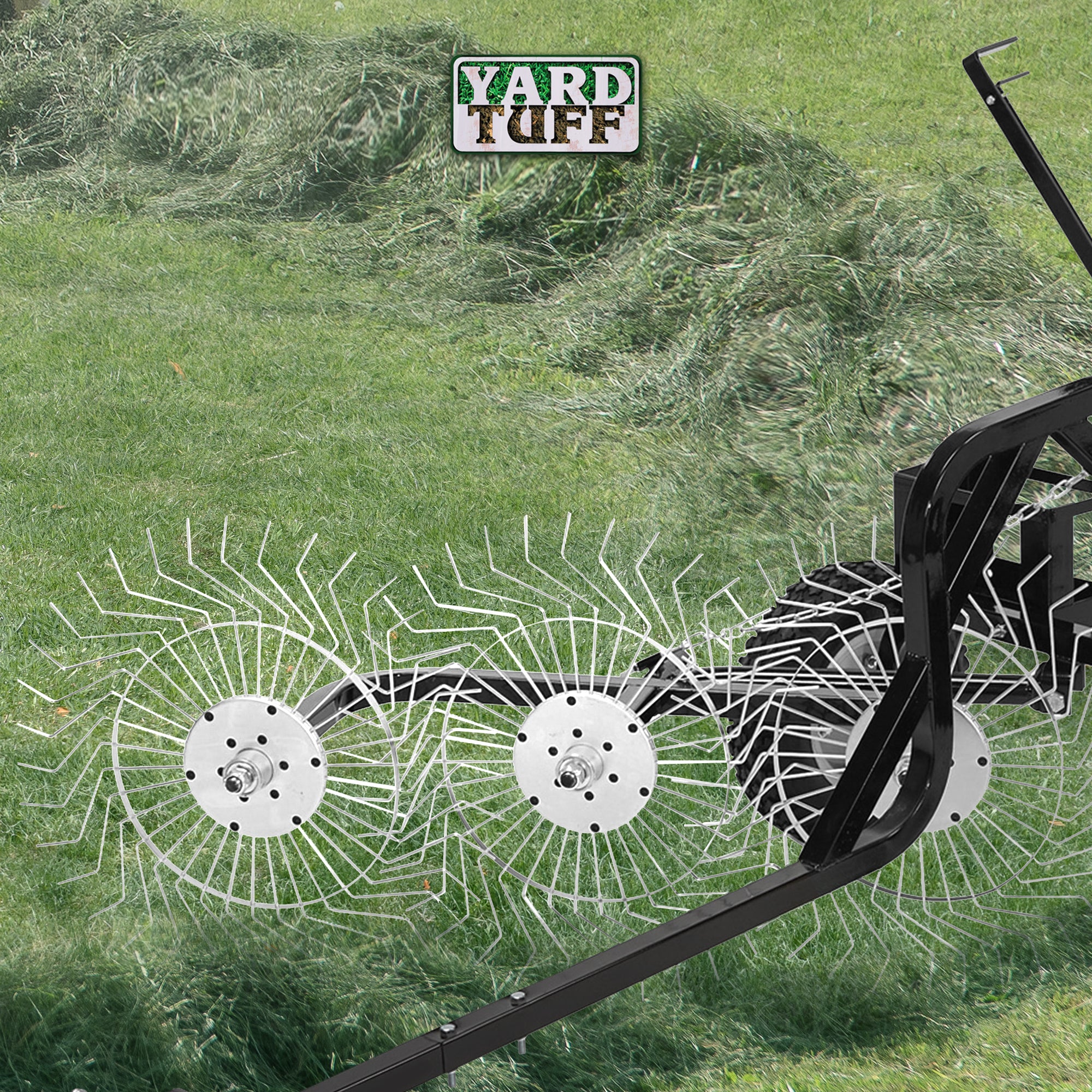 Yard Tuff ACR-600T 55" Steel Tow Behind Acreage Rake w/ Pin Hitch (Open Box) - VMInnovations