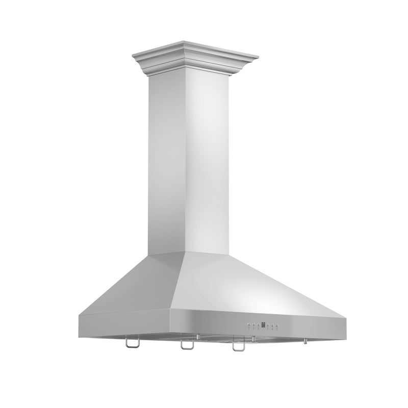 ZLINE KL3CRN 36 Inch Mount Wall Range Hood With Crown Molding, Stainless Steel
