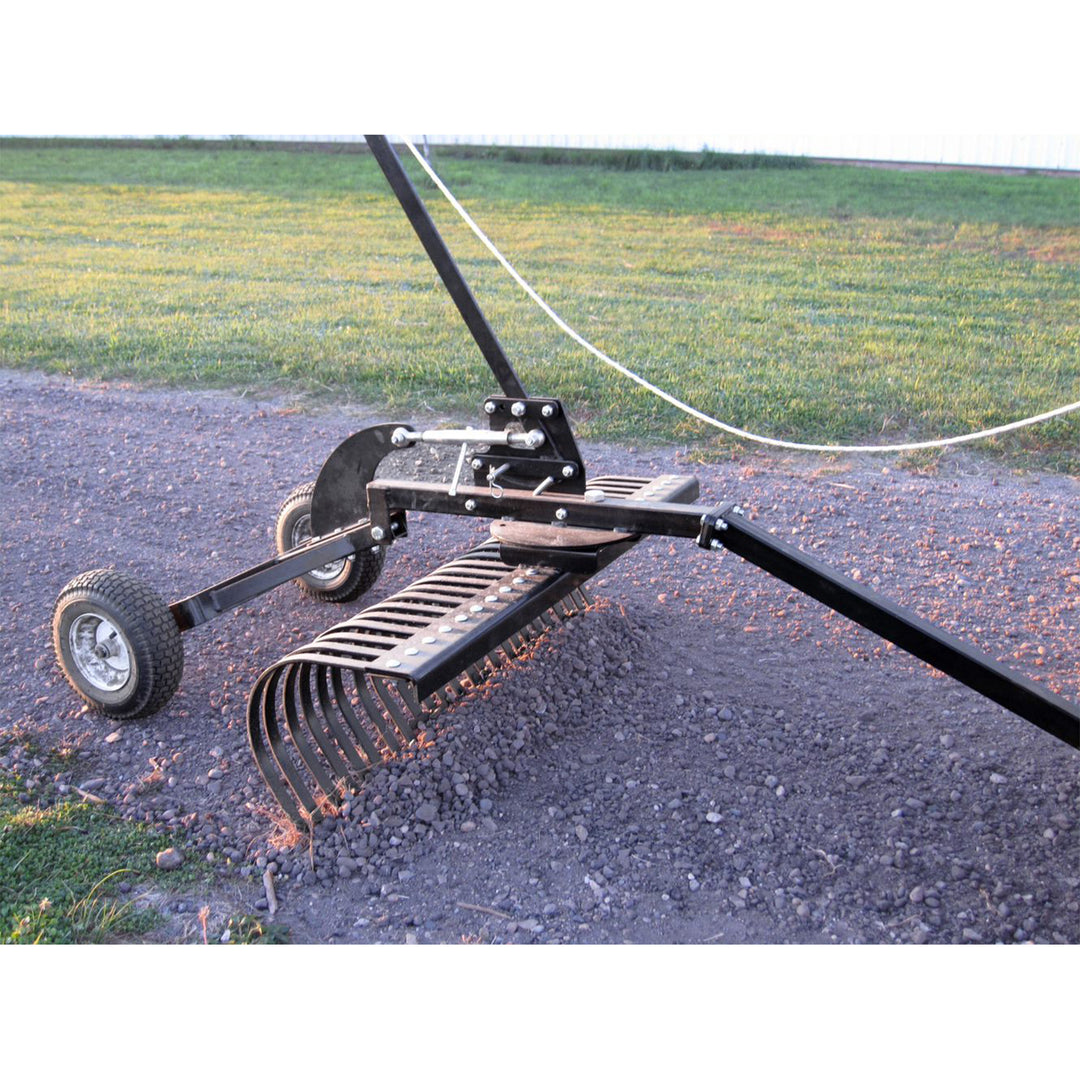 Yard Tuff 48 Inch Landscape Yard Rake Attachment, For Use w/ Utility Vehicle - VMInnovations