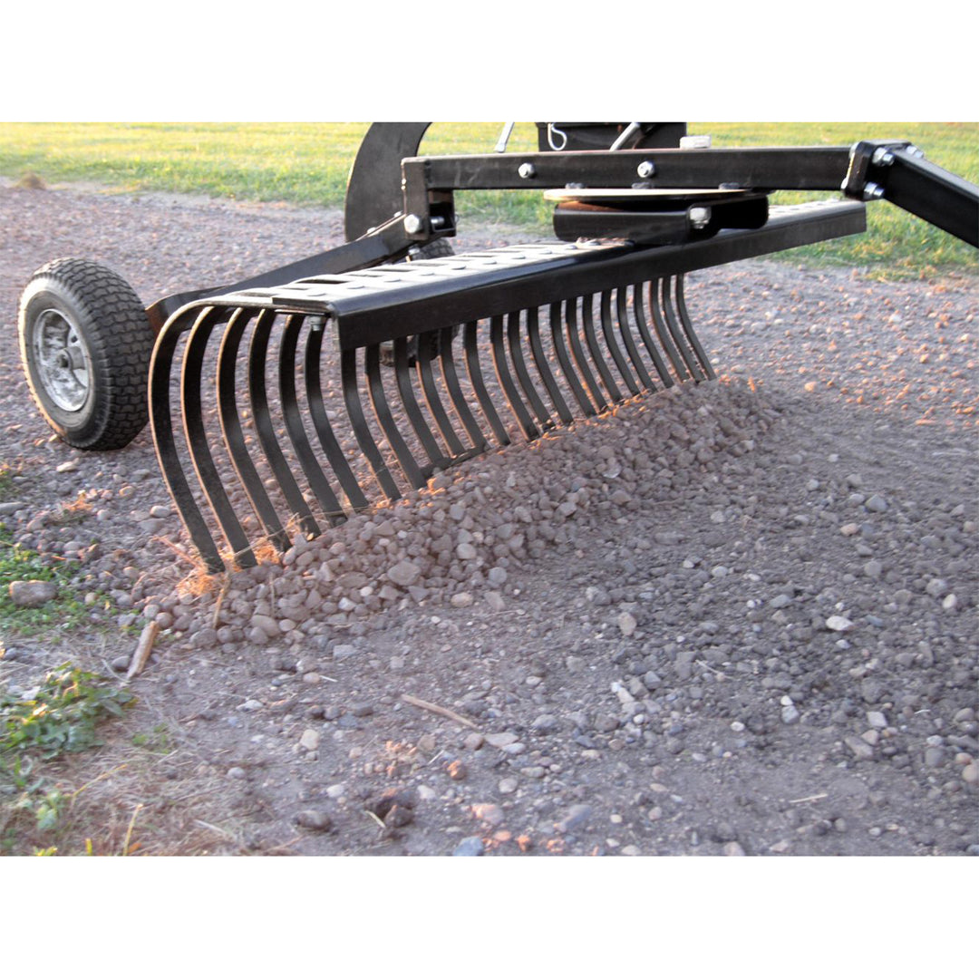 Yard Tuff 48 Inch Landscape Yard Rake Attachment, For Use w/ Utility Vehicle - VMInnovations