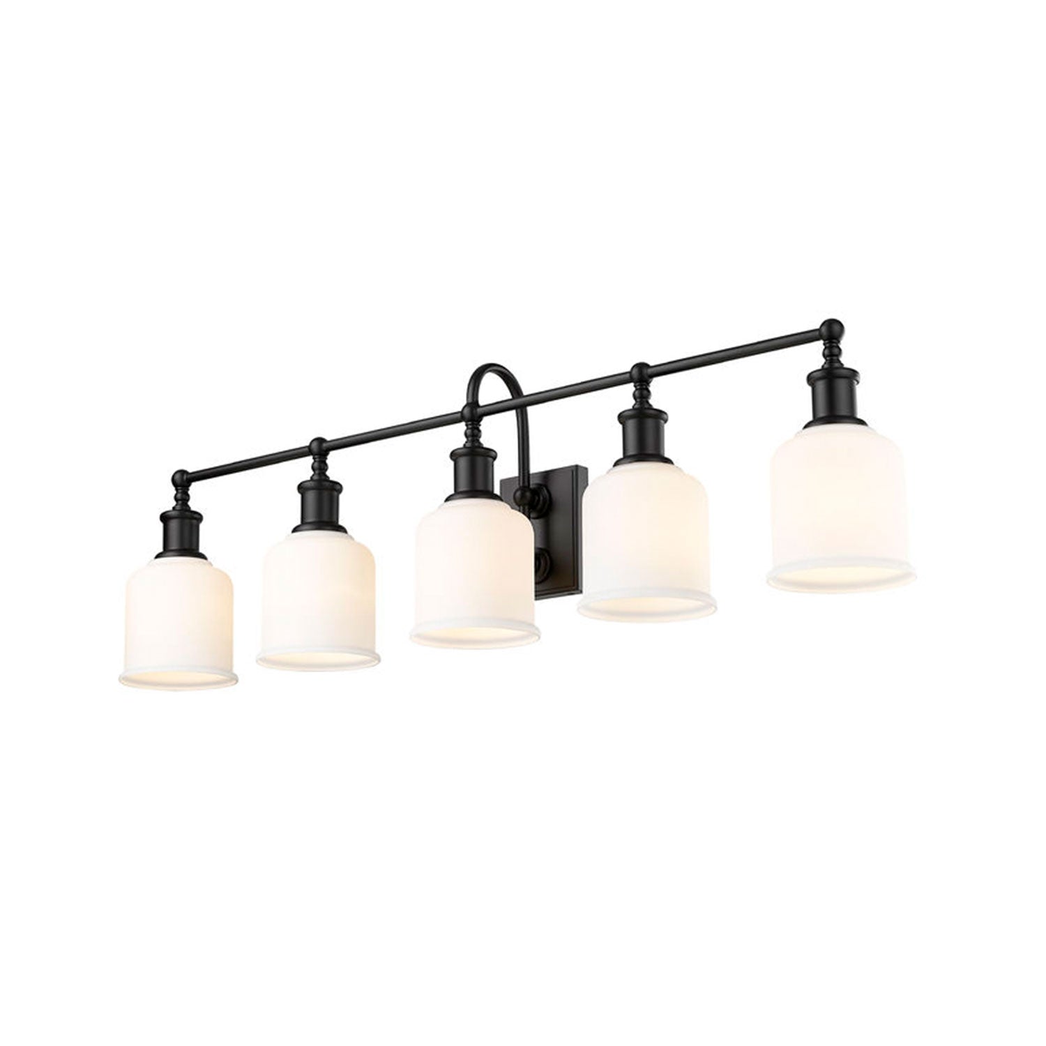 Z-Lite B Bryant 12-Inch 5 Light Vanity Wall Mount Light, Matte Black (Open Box) - VMInnovations