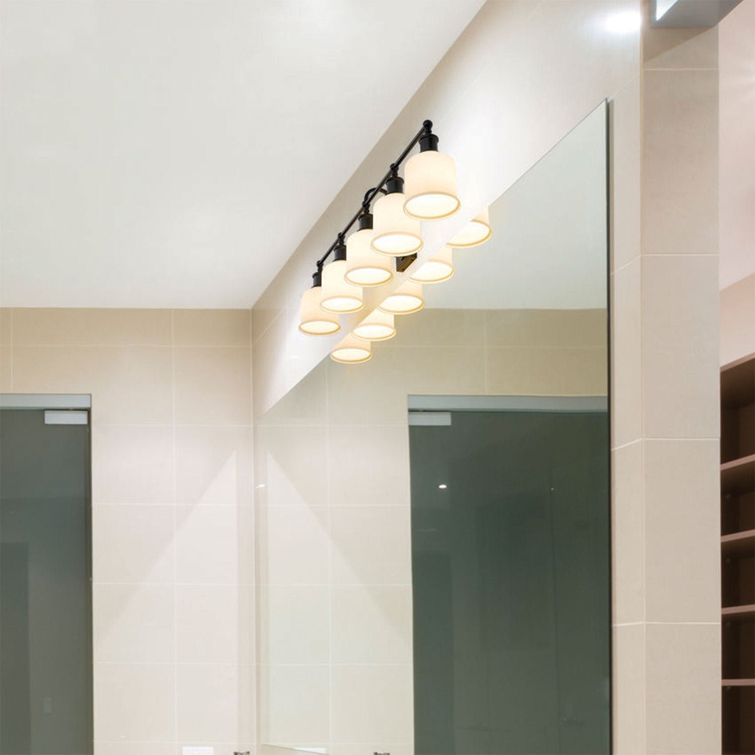 Z-Lite B Bryant 12-Inch 5 Light Vanity Wall Mount Light, Matte Black (Open Box) - VMInnovations