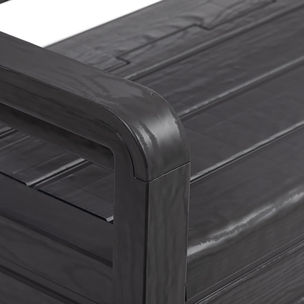 Toomax Foreverspring 70 Gallon Deck Storage Box Chest Bench, Dark Gray (Used) - VMInnovations