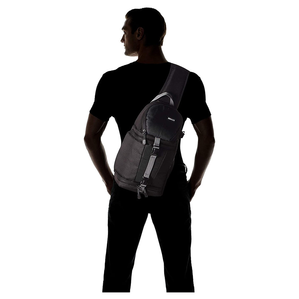 Zeikos Professional Protective Storage Sling Bag for Cameras & Equipment, Black