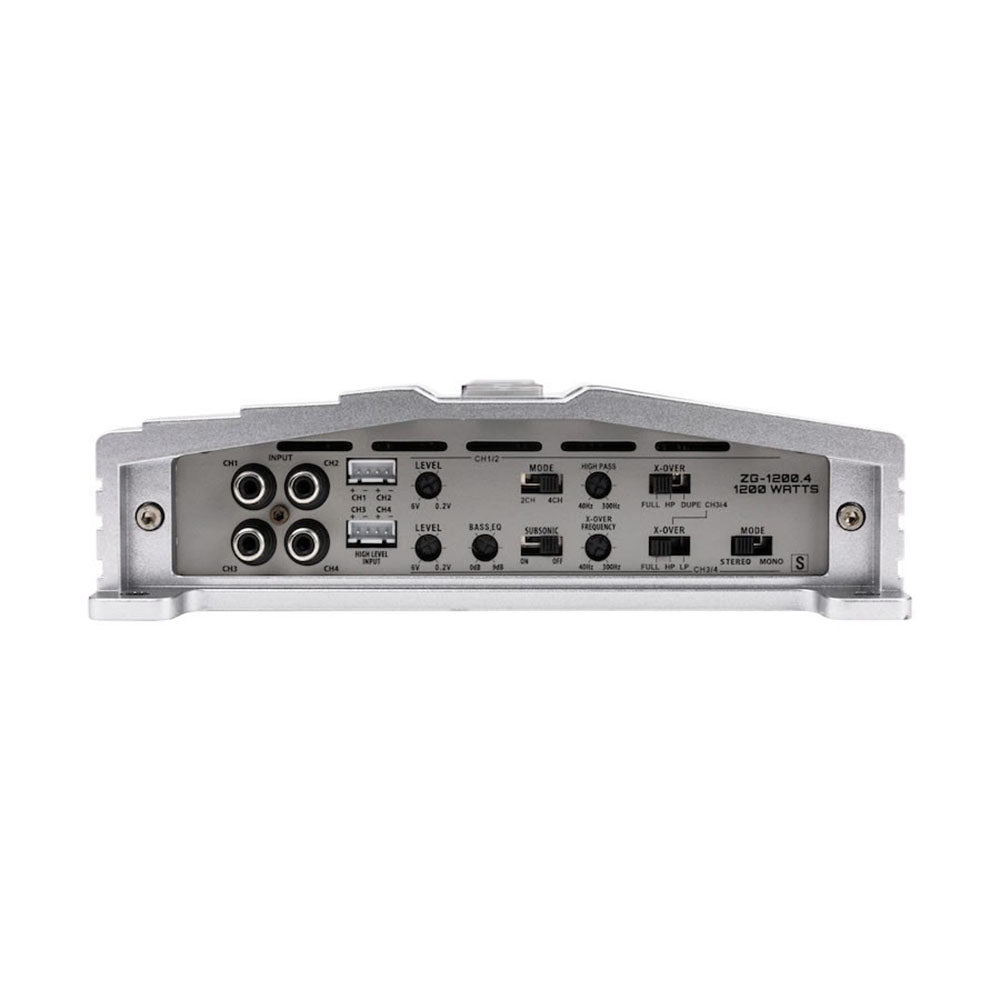 Hifonics ZG-1200.4 1200W Max Class A/B 4 Channel Car Audio Amplifier (4 Pack)